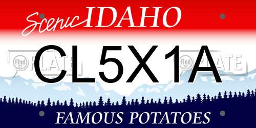 CL5X1A Idaho License Plate
