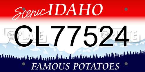 CL77524 Idaho License Plate