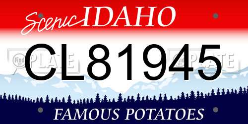 CL81945 Idaho License Plate