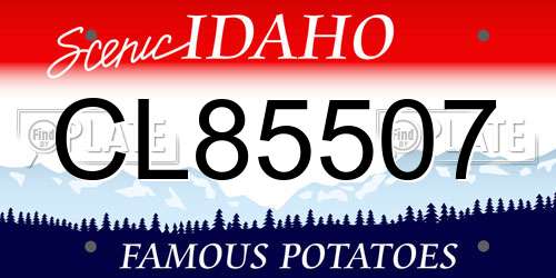 CL85507 Idaho License Plate