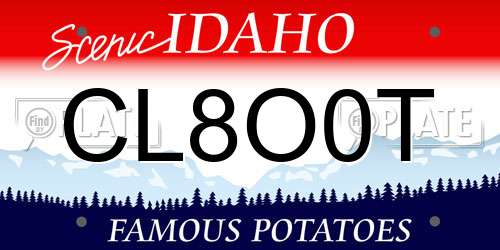 CL8O0T Idaho License Plate