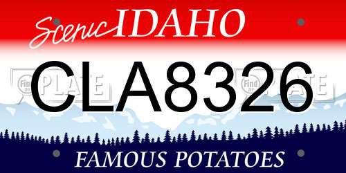 CLA8326 Idaho License Plate