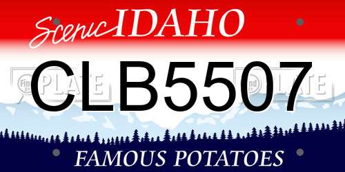 CLB5507 Idaho License Plate