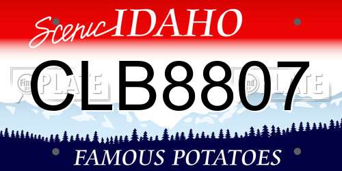 CLB8807 Idaho License Plate