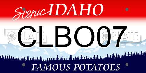 CLBO07 Idaho License Plate