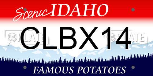 CLBX14 Idaho License Plate