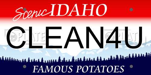 CLEAN4U Idaho License Plate