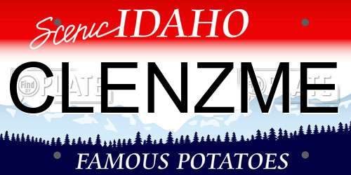 CLENZME Idaho License Plate