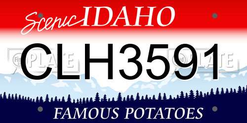CLH3591 Idaho License Plate