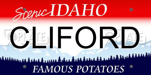 CLIFORD Idaho License Plate