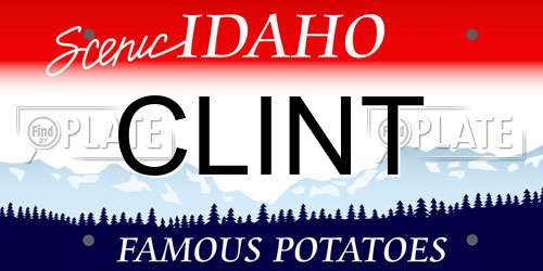 CLINT Idaho License Plate