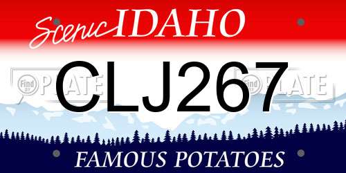 CLJ267 Idaho License Plate