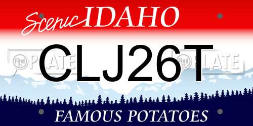 CLJ26T Idaho License Plate