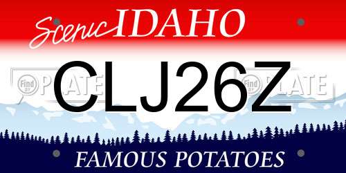 CLJ26Z Idaho License Plate