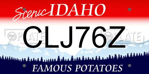 CLJ76Z Idaho License Plate