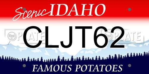 CLJT62 Idaho License Plate