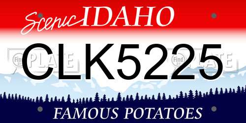 CLK5225 Idaho License Plate