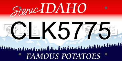 CLK5775 Idaho License Plate