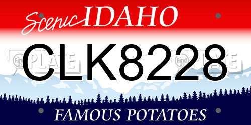 CLK8228 Idaho License Plate