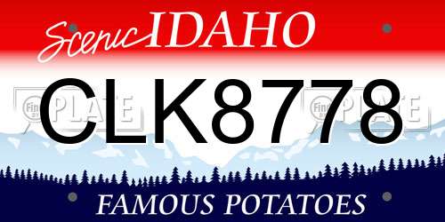 CLK8778 Idaho License Plate