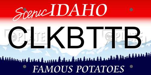 CLKBTTB Idaho License Plate