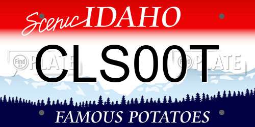 CLS00T Idaho License Plate