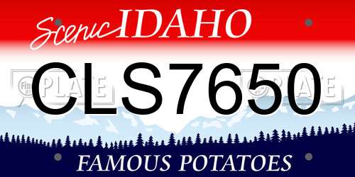 CLS7650 Idaho License Plate