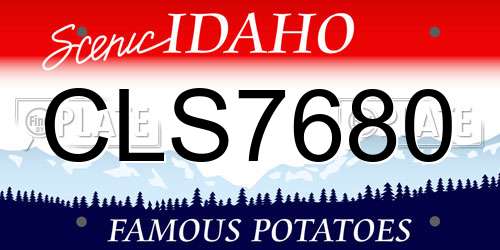 CLS7680 Idaho License Plate
