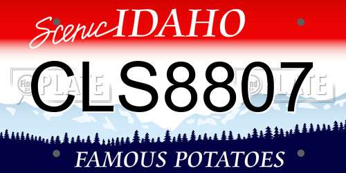 CLS8807 Idaho License Plate
