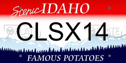 CLSX14 Idaho License Plate