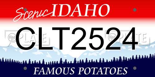 CLT2524 Idaho License Plate