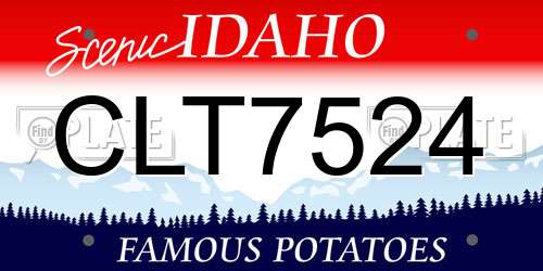CLT7524 Idaho License Plate