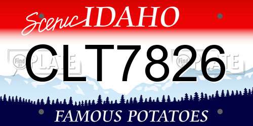 CLT7826 Idaho License Plate