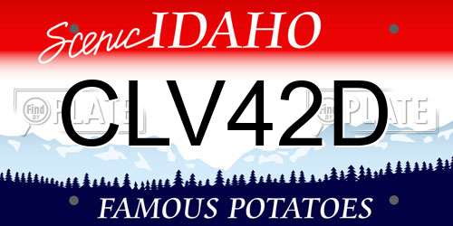 CLV42D Idaho License Plate