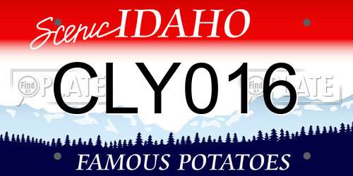 CLY016 Idaho License Plate