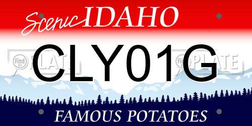CLY01G Idaho License Plate