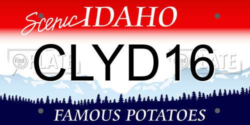 CLYD16 Idaho License Plate