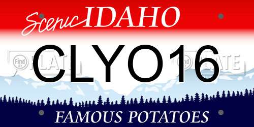 CLYO16 Idaho License Plate