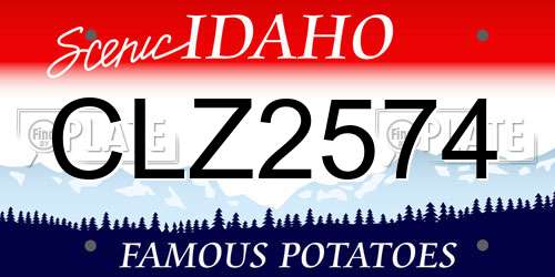 CLZ2574 Idaho License Plate