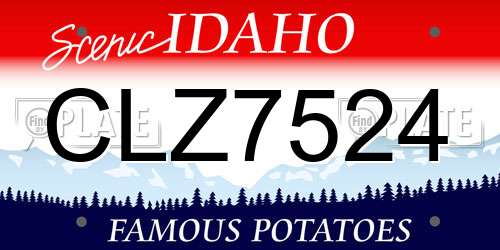 CLZ7524 Idaho License Plate