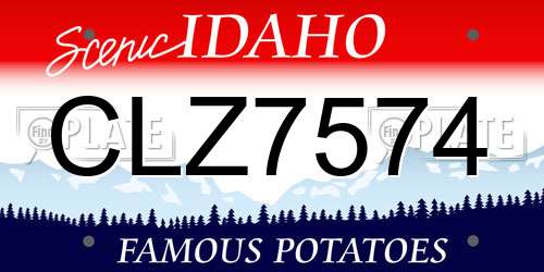 CLZ7574 Idaho License Plate