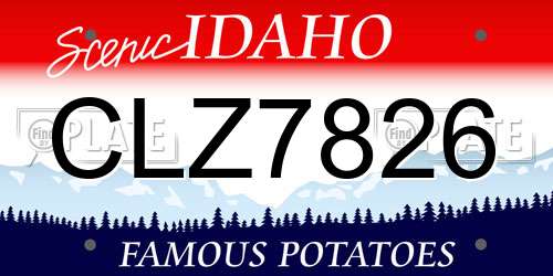 CLZ7826 Idaho License Plate