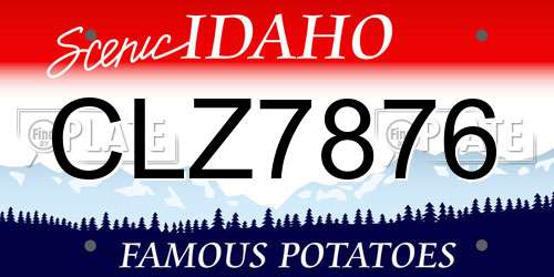 CLZ7876 Idaho License Plate