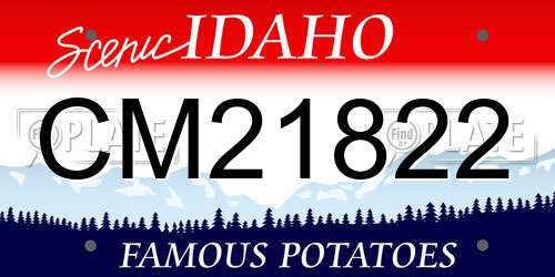 CM21822 Idaho License Plate