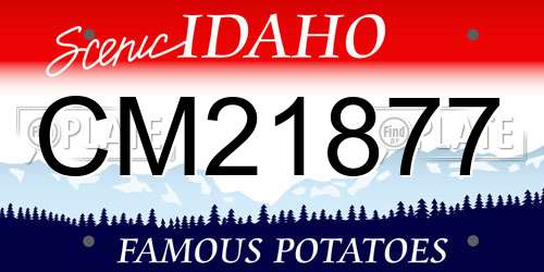 CM21877 Idaho License Plate
