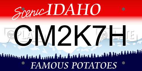 CM2K7H Idaho License Plate