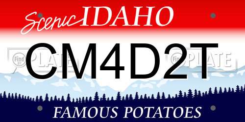 CM4D2T Idaho License Plate