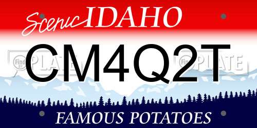 CM4Q2T Idaho License Plate