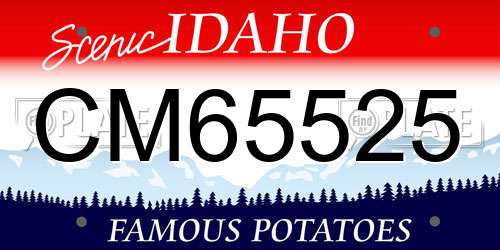CM65525 Idaho License Plate