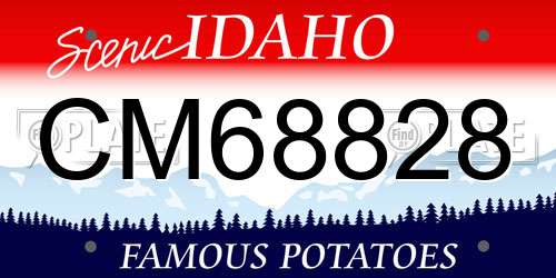 CM68828 Idaho License Plate